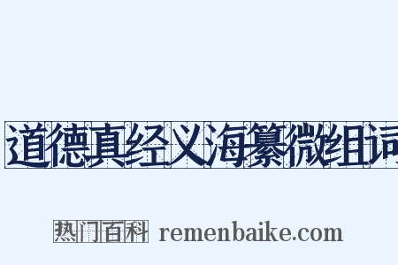 道德真经义海纂微组词是什么意思的图片